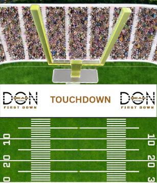 FIRST DOWN field goal and ball